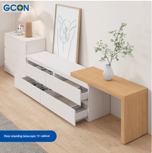 Modern 4-Drawer Wooden Dresser for Bedroom & Living Room Durable Storage Cabinet