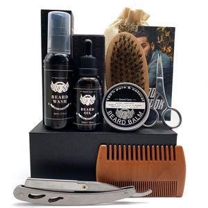 Private Label Oem Custom Logo Beard Oil Kit Men Care Organic Beard Oil Beard Grooming Kit