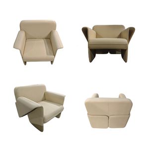 Modern Minimalist Faux Leather Lounge Single Sofa Hotel Living Room Sofas