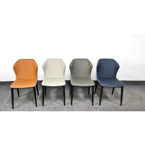 NOVA Modern Leather Dining Chair Luxurious Outdoor Nordic Metal Design for Restaurant Use New Collection Dining Room Furniture
