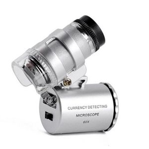 Buy Wholesale 60x Led Mini Pocket Microscope No.9882 Led Illuminated Currency Detecting Uv Microscope 60X