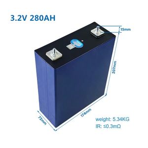 10000 Cycle Grade a Lithium Battery 3.2V 100Ah 200Ah 300Ah Lifepo4 Cells for Solar Energy Storage Systems