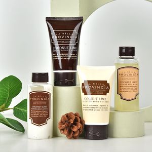 Wholesale Luxury Hot Sale Aloe Coconut Oil Organic Whitening Body Wash Shower Gel Lotion and Gel De Douche Coconut Butter Scrub