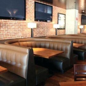 Modern Fast Food Restaurant Furniture Double Sided Customized Restaurant Sofas Booth Seating