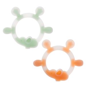 BPA Free Silicone Baby Teether Elephant Ring Baby Elephant Teethers Silicone Chewing Toy