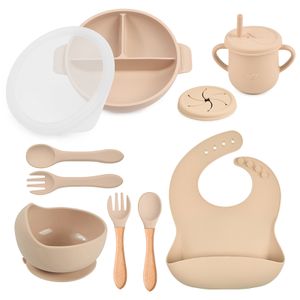 Newsun Plate Dinner Set Bpa Free Silicone Dinnerware Gift Set New Born Kids Care Baby Products Em/Odm