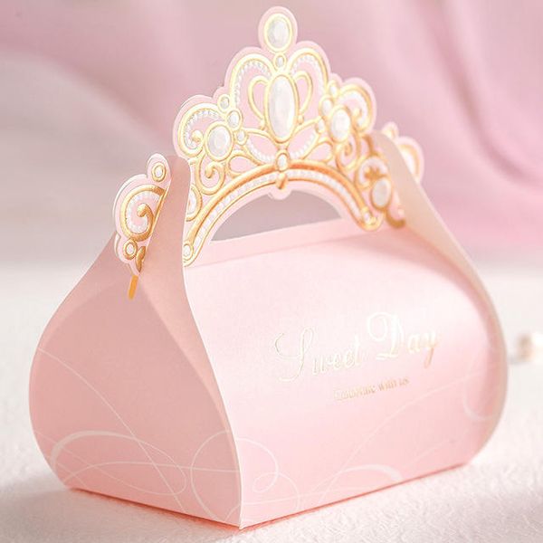 Dropshipping Wholesale Eco Friendly Wedding Supplies Pink Luxury Elegant Creative Favour Wedding Candy Gift Box