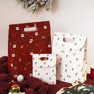 Drop Shipping Wholesale Hot Sale Bulk Cheap Personalised Party Paper Gift Christmas Bag for Cookie Gift Candy Stocking