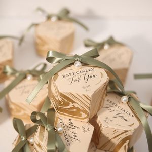 Eco Friendly Customized Marble Bridesmaid Candy Gift  Party Supplies for Wedding Box