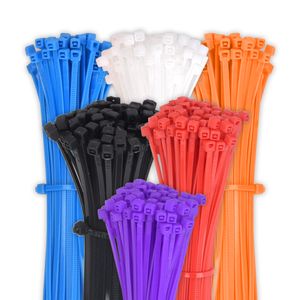 IGOTO Manufacturer Nylon Cable Tie Buckle Self-Locking Zip Ties Cable Tied Nylon, White, 200Mm(8'') X 4.8Mm