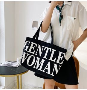 Reusable Black Print Canvas Shopper Shopping Bags Custom Big Heavy Tough Canvas Tote Bag