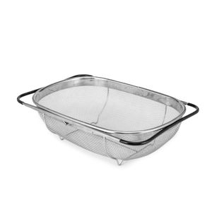 In Stock Adjustable Extendable Collapsible Drainer Cooking Sifter Strainer Kitchen Tools Strainer Basket Stainless Steel