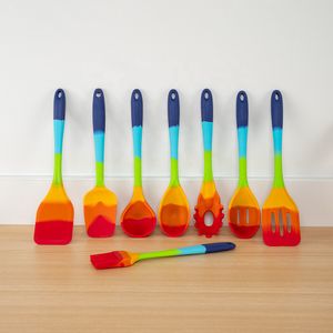 Customized Color Heat Resistant Cooking Utensils Silicone Brush Spatula Smart Kitchen Utensil