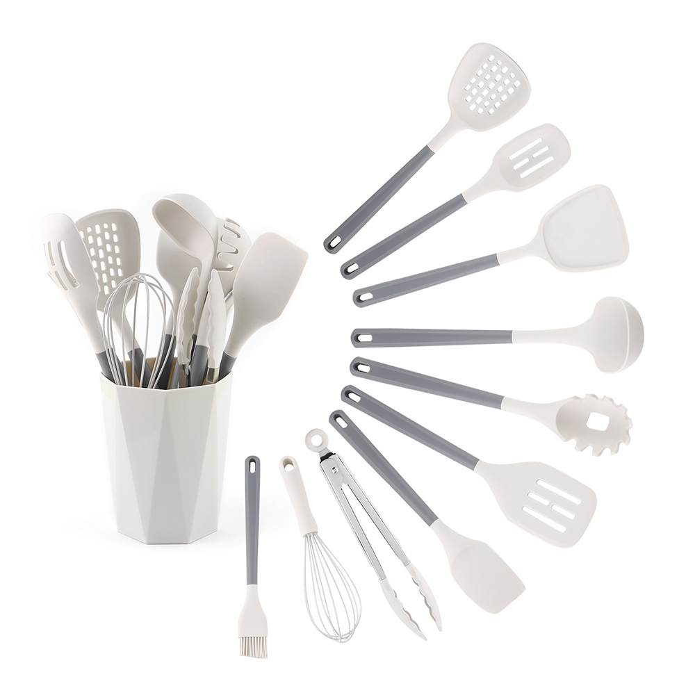11-Piece Non-Stick Silicone High-Temperature Resistant Spatula Set Custom Logo Kitchen Utensils for Special Pan Cooking