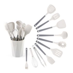 11-Piece Non-Stick Silicone High-Temperature Resistant Spatula Set Custom Logo Kitchen Utensils for Special Pan Cooking