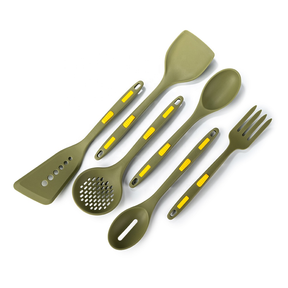 New Arrival 6pcs Food Grade Silicone Kitchen Utensils Non-Stick Cooking Tools and Accessories Set