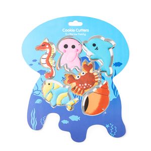 Wholesale Custom Kitchen Gadget Stainless Steel Sea Animal Dolphins Fish Shape Cookie Cutter Set Baking Tool