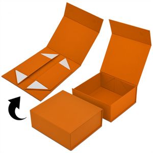 Luxury Custom Design Rose Packing Flip and Lid Flat Folding Gift Paper Packaging Magnetic Gift Box With High Quality