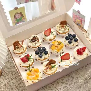Customized Donut Box Mochinut Food Container 2/4/6/8 Holes Cupcake Container Muffin Bakery Paper Packaging Box With Insert