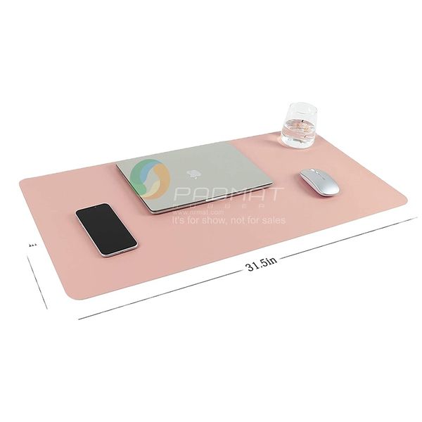 Padmat OEM Leather Desk Pad Protector, Non-Slip PU Leather Desk Blotter, Waterproof Desk Writing Pad for Office/Home