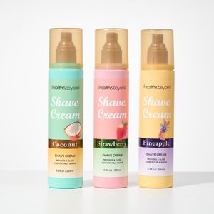 Private Label Hot Sale OEM Non-foaming Cream Texture Fruit Scented Shave Cream