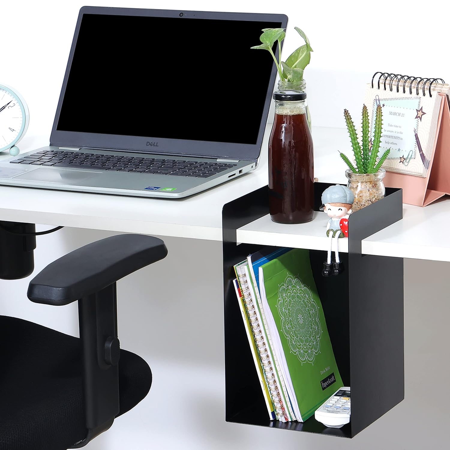 Metal Solid Top Vertical Hanging Desk Storage Organizer