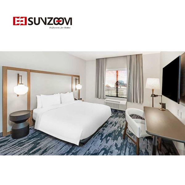 Supplier China Two Single Beds Headboard Lamp Hotel Project