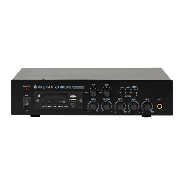 Commercial Audio Set 2-Zone Blue Tone Volume Control Mixer Amplifier for Gym Speaker System