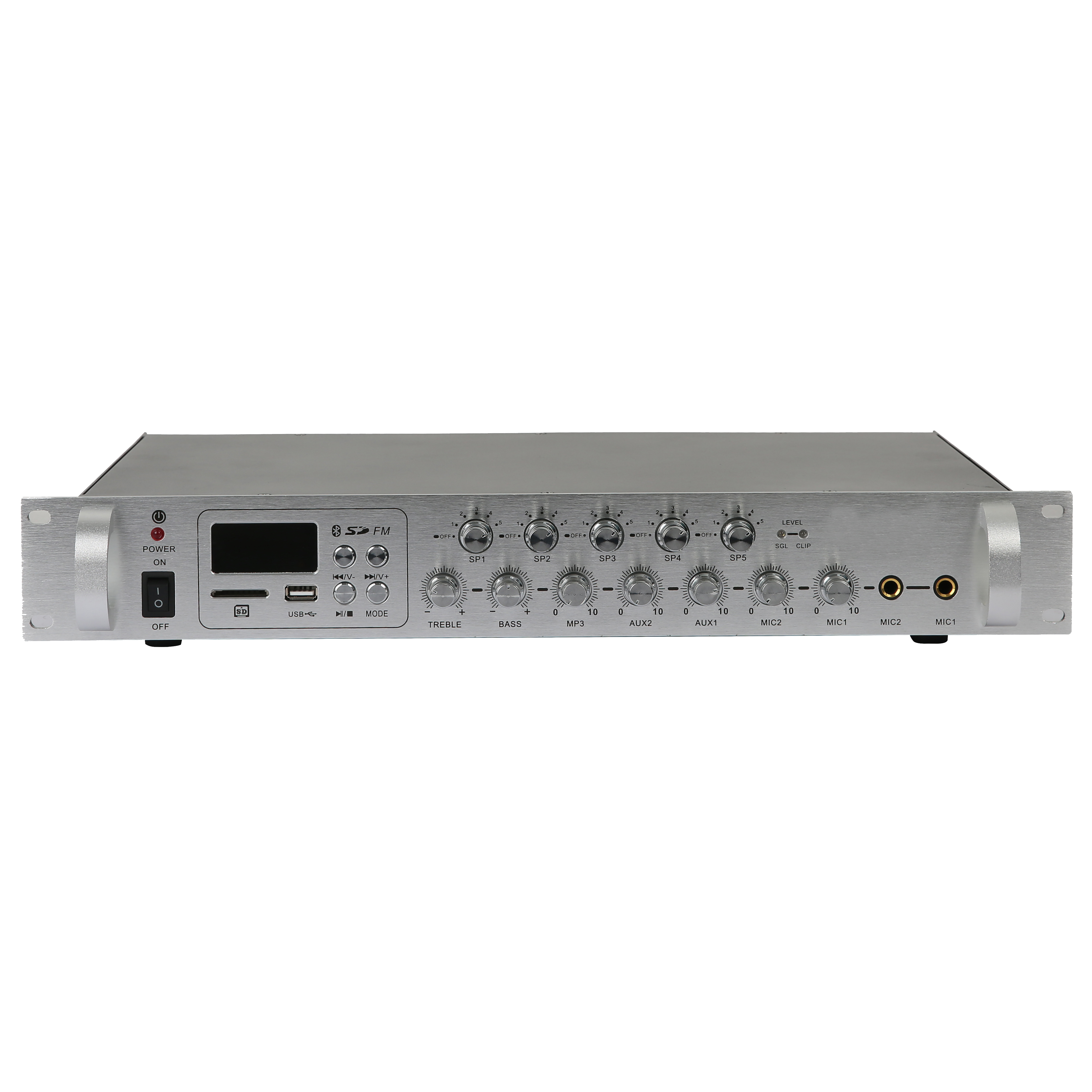 Professional 100V Output Power Amplifier Public Broadcast PA System with Parallel Loudspeaker Drives