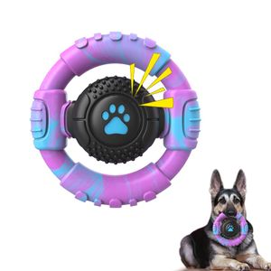 Kangdarpet Steering Wheel-Shaped Pet Chew Toy | Honking Sound Interactive Dog Toy | Nylon-Rubber Outdoor Chew Toy for Dogs