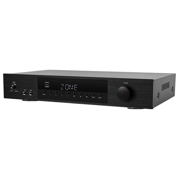 Audio Sound Equipment 400W Commercial Audio 8-channel Stereo Power Amplifier Sound Aux Input Speaker Amp for Hotel Church