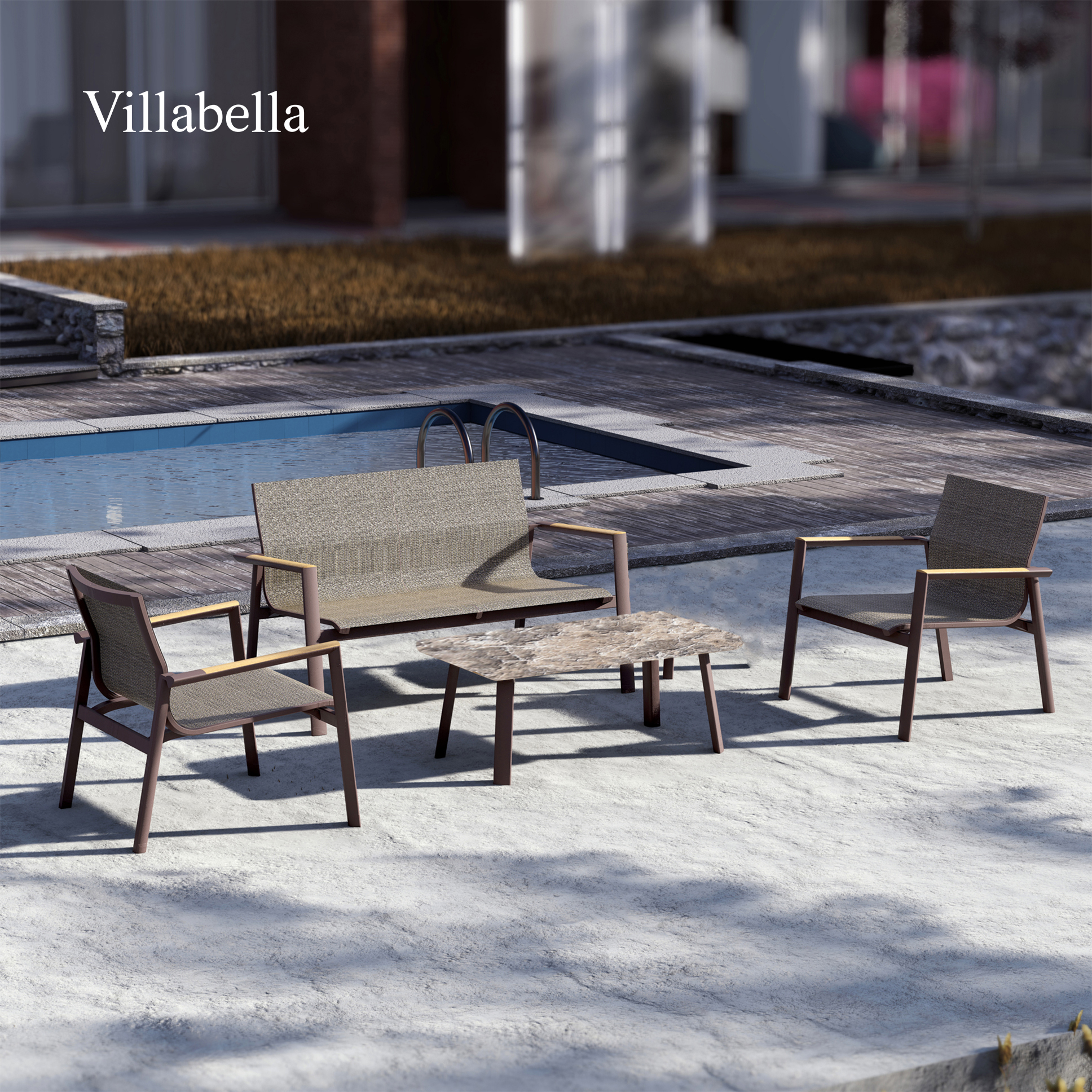 Modern Aluminum Frame Outdoor Lounge Conversation Sofa Set Luxury Outdoor Furniture All Weather Garden Patio Sofa Set