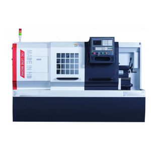 High Precision Horizontal Steel CNC Lathe Machine Live Tooling 3-Jaw Chuck with Fanuc Control System and Slant Bed Structure