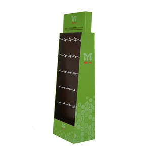 Supermarket Shelves Cardboard Display Stand with Hooks Retail Store Shelving  for Effective Product Showcase