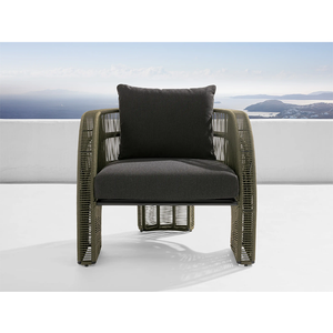 Party Green Handmade Rope Handcrafted Stylish Furniture Waterproof Cushion Outdoor Lounge Chair