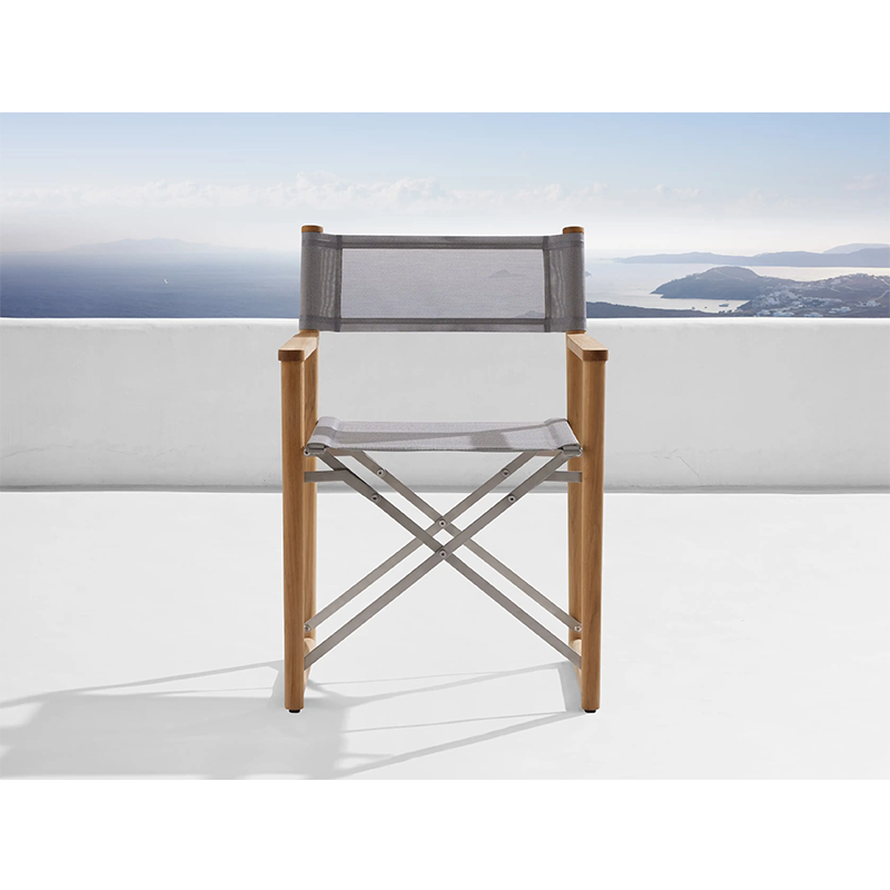Backyard Handmade Unique Metal Design Garden Teak Furniture Comfortable Outdoor Dining Chair