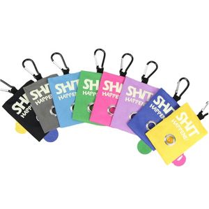 Eco-Friendly Luxury Pet Poop Scooper Quick Access Button Disposable Leather Trash Bags for Outdoor Cleaning Cats-Made Poop Bag