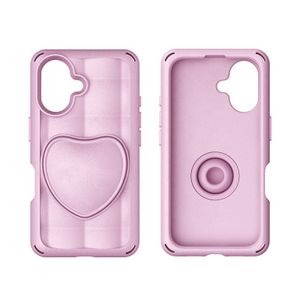Super Trendy Design Heart Shaped Kickstand Case Rugged Mobile Phone Case for iPhone 16 15 14 Pro Max