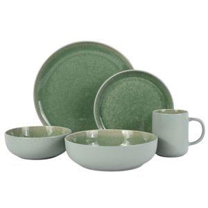 Raylon Luxury OEM Customized Ceramic Tableware Reactive Glaze Ceramic Stoneware Dinner Set Dinnerware with Cups Bowls Plates