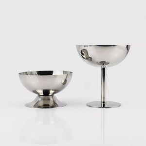 Customizable 7oz Small Metal Dessert Cups Personalized Ice Cream Sundae Cups Logo Customizable Cocktail Glasses for Desserts Ice