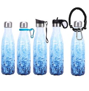 Custom Logo Double Wall 18/8 Stainless Steel Vacuum Cola Shaped Water Bottle , Narrow Mouth  Thermos Flask