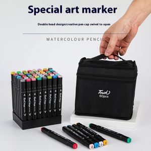 Wholesale Double-Headed Black Rod Marker Pen for Children's Fine Art Watercolor Painting Household Sundries