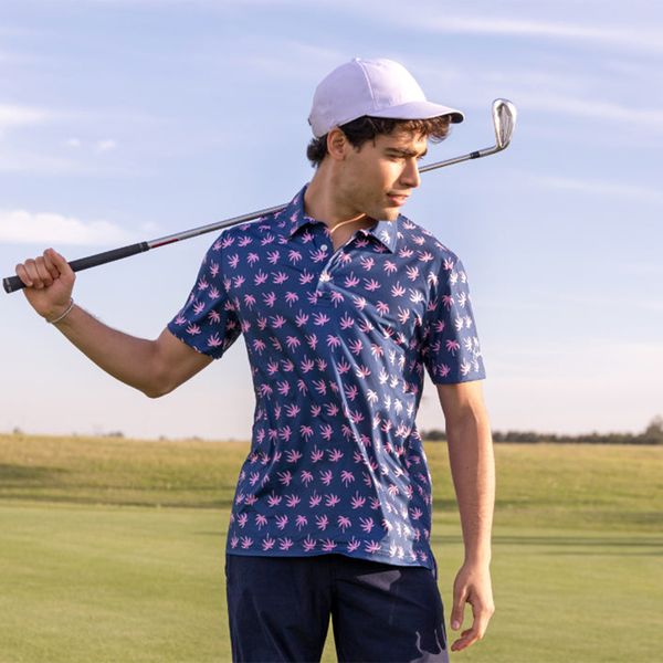 Mens Polo Shirts High Quality Provide Label Golf T-Shirt Breathable Short Sleeve Printing Golf Polo Shirts