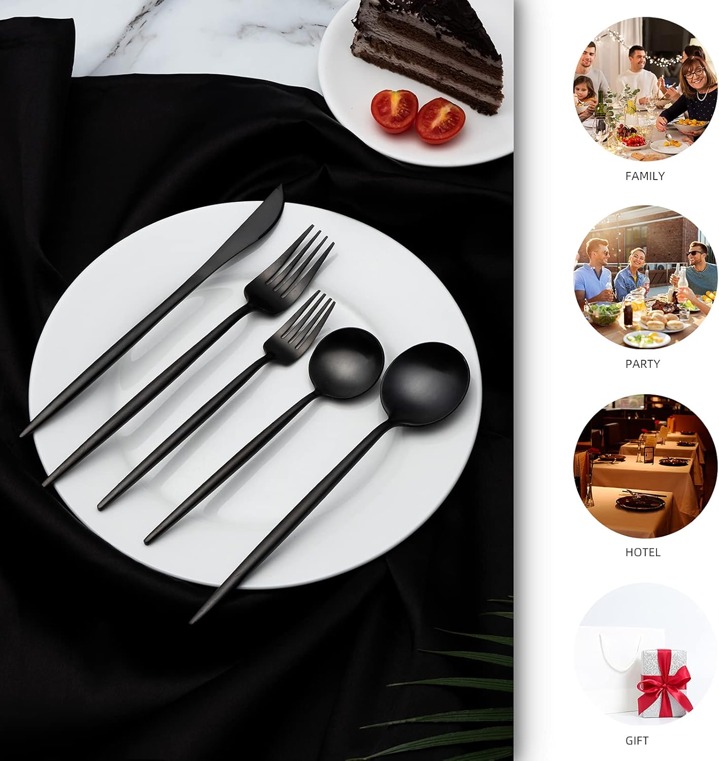 Bulk Restaurant Matte Gold Silverware Flatware Bestek Dessert Spoon and Fork Set Stainless Steel Rose Gold Cutlery