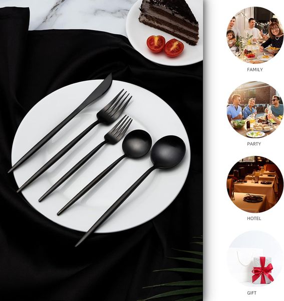 Bulk Restaurant Matte Gold Silverware Flatware Bestek Dessert Spoon and Fork Set Stainless Steel Rose Gold Cutlery