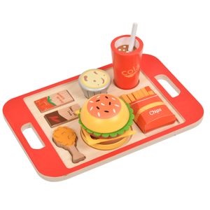 COMMIKI Wooden Pretend Food Salad Toy for Kids Vegetable Fruit Recognition Kitchen Educational Toy Early Learning Role Game Set