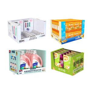 Custom Club Stores Snacks Stackable PDQ Display Supermarket Tray Display Carton Corrugated Cardboard Box Pallet Displays