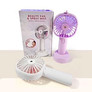 Portable Mini Misting Fan USB Charging Home Office Desk Fan Water Spray Handheld Fan