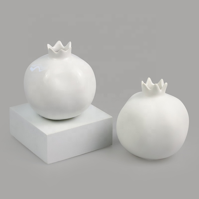 Union Source Co., Ltd. Wholesale White Ceramic Pomegranate Vase
