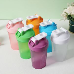 Custom 500ml Portable Plastic Drink Cup Shaker Bottles Sport Water Cups Protein Powder Mixer Bottle Gym Shaker Outdoor